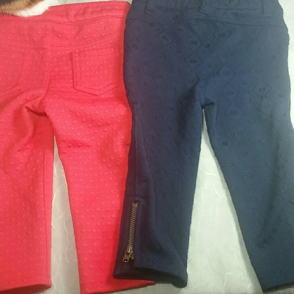 Oshkosh pants knit 2 pair bundle blue red